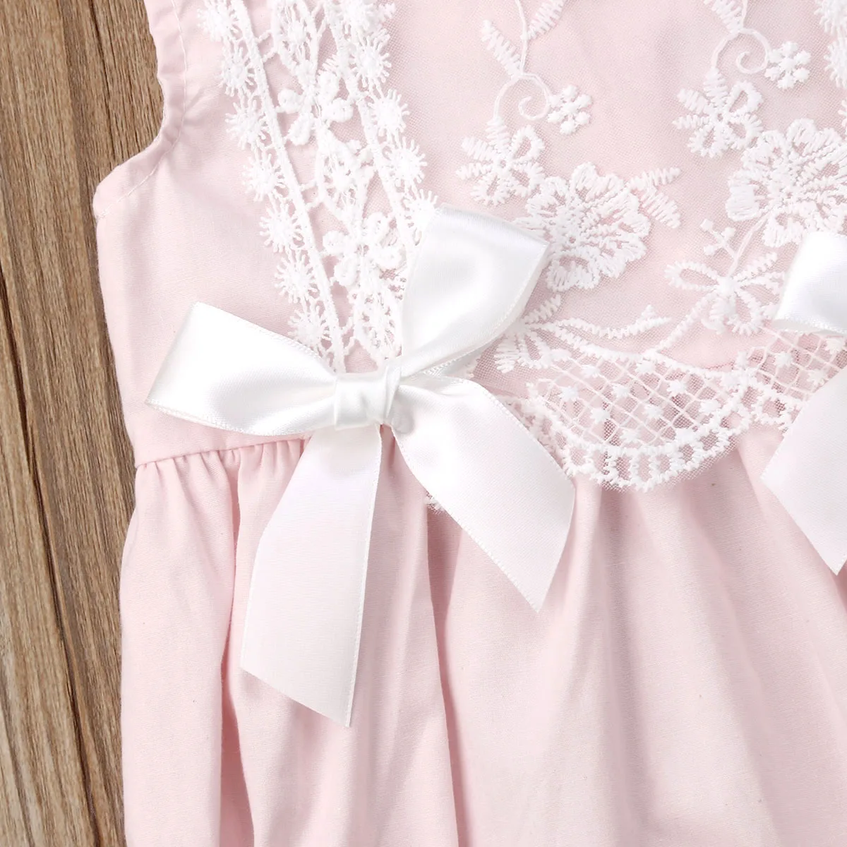 

Summer Toddler Infant Baby Clothes Girl Romper Lace Ruffles Jumpsuit Cute Bow Knot Sunsuit Baby Jumpsuit Children's Clothing