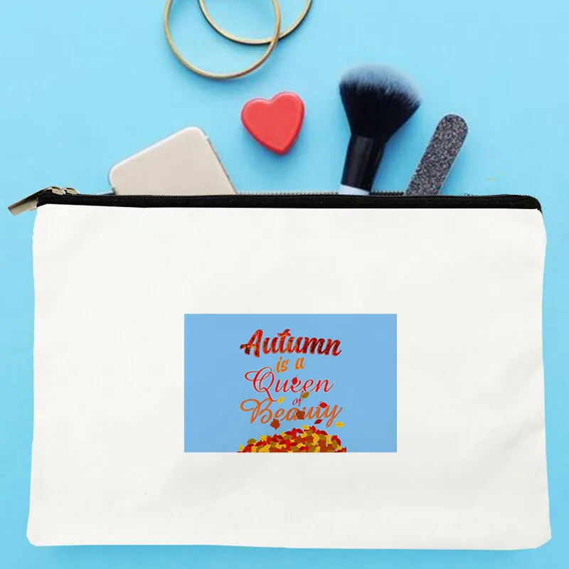 

Women Fall Goose blue Printed Make up bag Fashion Women Cosmetics Organizer Bag for Travel Colorful Storage Bag for Lady Bag