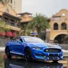 Модель спортивного автомобиля Ford Mustang Shelby GT350 из сплава, литая и Игрушечная модель автомобиля, металлическая Игрушечная модель автомобиля, имитация, Коллекционная модель, подарок для детей, 1:32