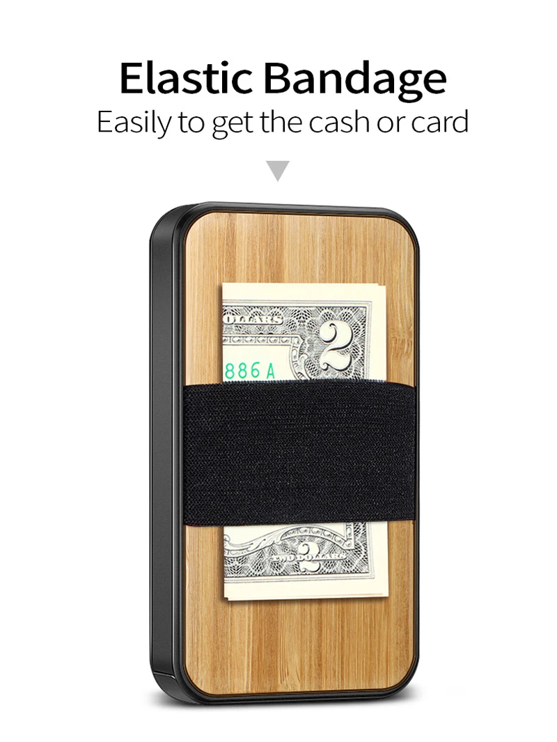 Новинка деревянный и PC ID кредитный держатель для карт кошелек RFID блокирующий