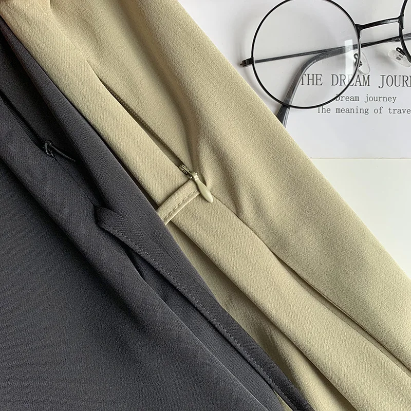 

2021 Summer Dress Women Chiffon A-Line Long Dress Women Casual Solid Short Sleeve Elegant Dress Slim Vestidos Femme Streetwear