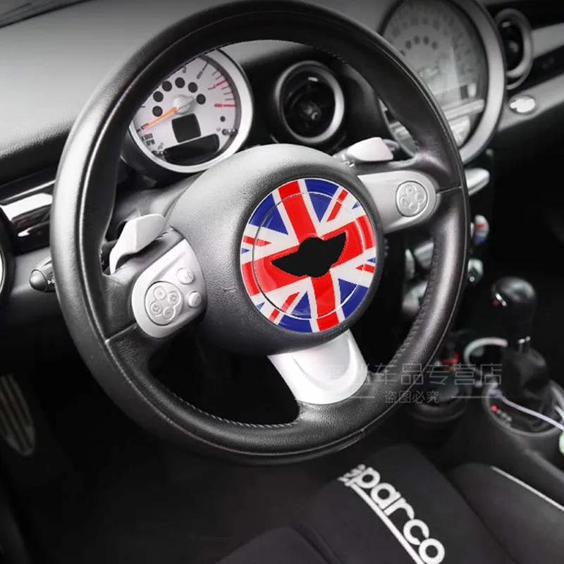 

3D Steering Wheel Center Sticker Decals Cover 13 Colors for BMW MINI Cooper One S JCW R55 R56 R61 R60 Car Styling Accessories