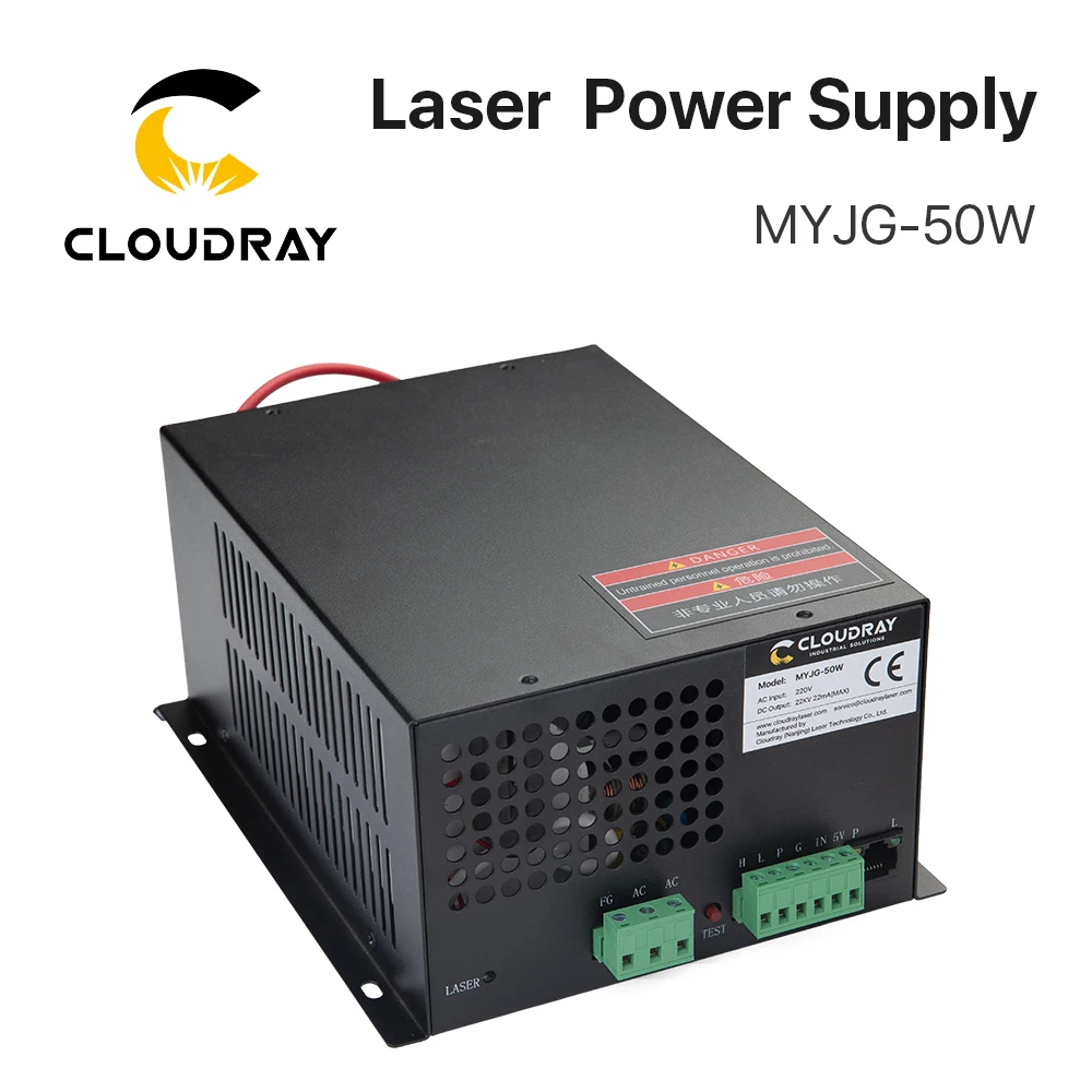 Cloudray 50 Вт CO2 лазерный источник питания для лазерной гравировки резки MYJG 50W
