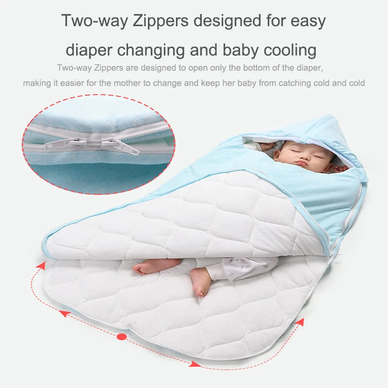 

Newborn Baby Sleeping Bag 55*90cm,21.65*35.4in Pure Cotton Non-Slip Spring Winter Security Baby Sleeping Bag For Car Invierno