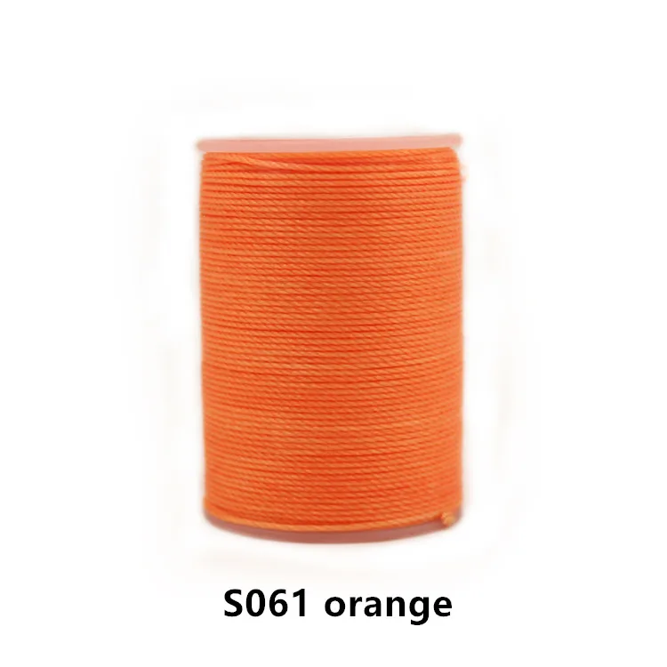 S061 orange Распродажа DIY диаметр 0,55 мм кожаная круглая Вощеная швейная нить ручная прошитая полиэфирная круглая Вощеная цветная нить 40 цветов - Цвет: S061 orange