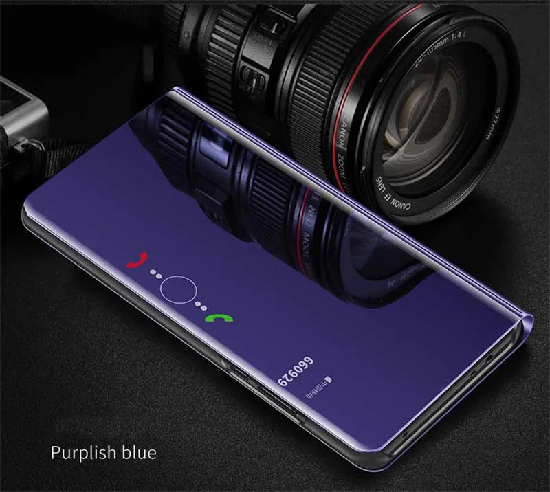 Purple Зеркальный чехол для samsung Galaxy A20e, чехол, умный кожаный флип-чехол для samsung Galaxy A10E M30S A50S A10S A20S A30S Coque - Цвет: Purple