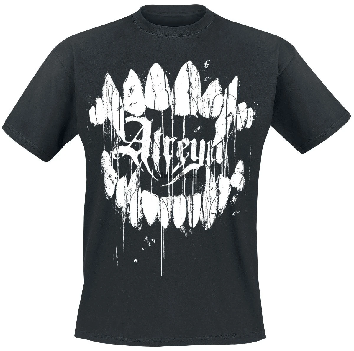 

Camiseta negra de verano para hombre, reyu Teeth