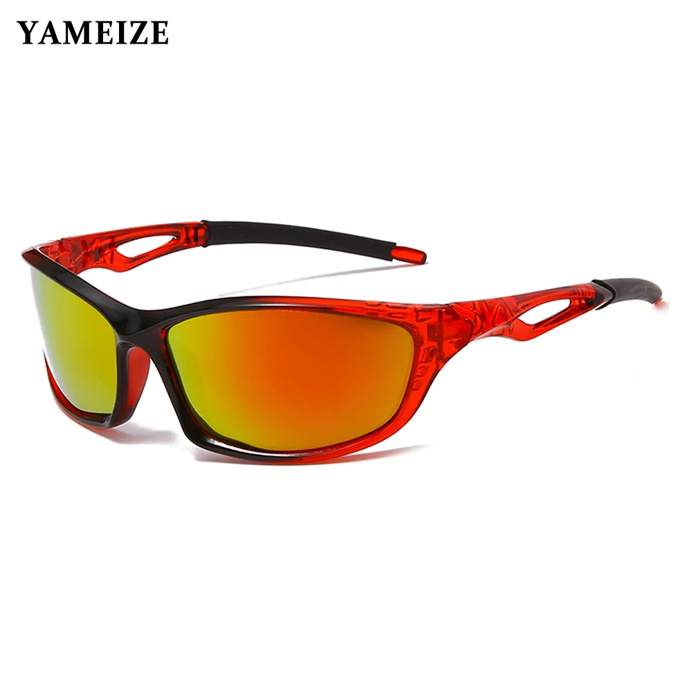

YAMEIZE Polarized Sunglasses Men Women Sports Sun Glasses Square Mirror Sunglasses Driving Fishing Eyewear Driver Goggles Gafas