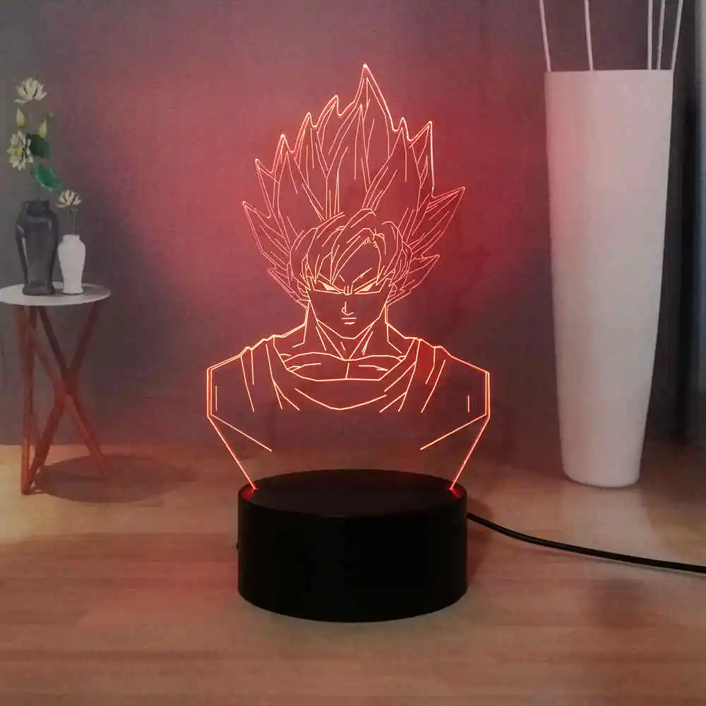 Новинка, светодиодный ночник с драконом, для детей, Сон Гоку, RGB, 7 цветов, настольная лампа, креативная прикроватная лампа, подарок на день рождения