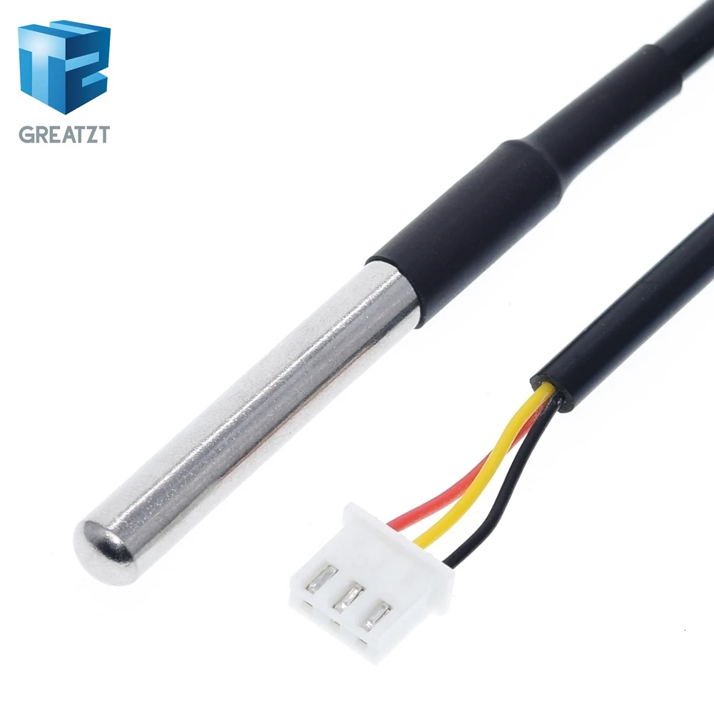GREATZT DS18B20 из нержавеющей стали посылка 1 2 3 м водонепроницаемый 18b20 кабель