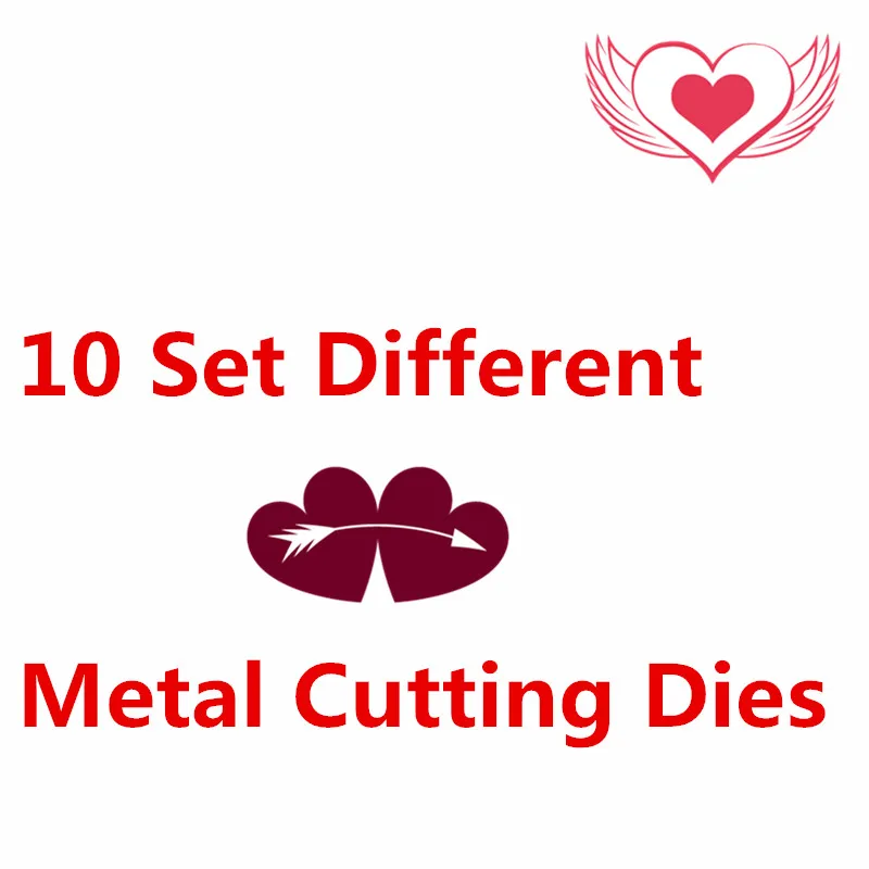 

10 sets of different die Metal Cutting Dies Stencil for DIY Scrapbooking Album Embossing Paper Cards Deco Crafts Die Cuts