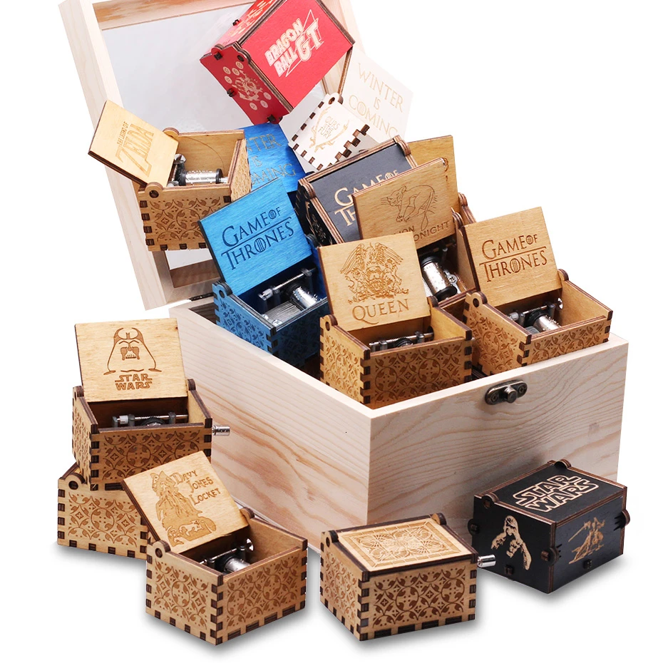 Горячая деревянная рукоятка королева музыкальная шкатулка богемная рапсодия