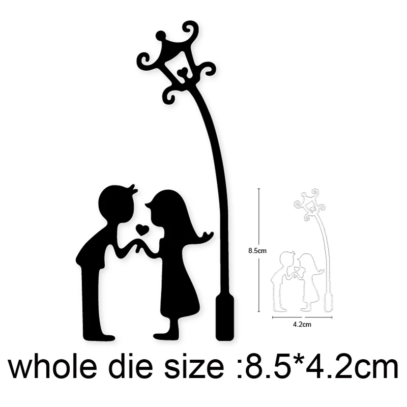 

Lamp Couple Lover Heart Metal Cutting Dies Stencils For Scrapbooking dies DIY Craft Album Card Making Embossing Die Cut 2020 New