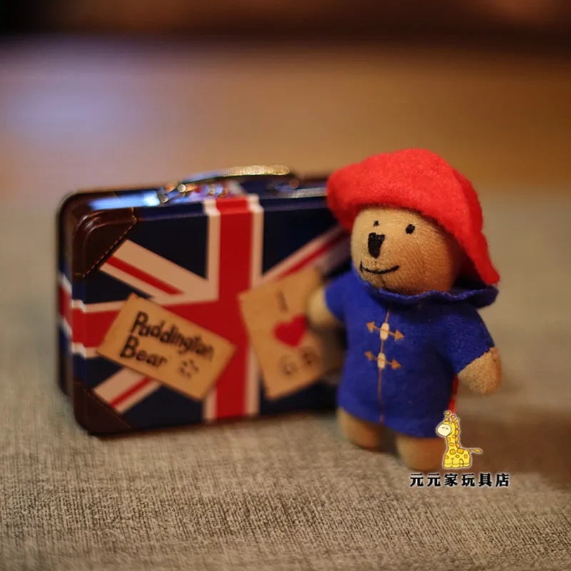 1 unidad de 8cm de embalaje de caja de hierro, Peque&ntilde;o Oso de Paddington de Londres, se puede utilizar como regalo de fiesta-0