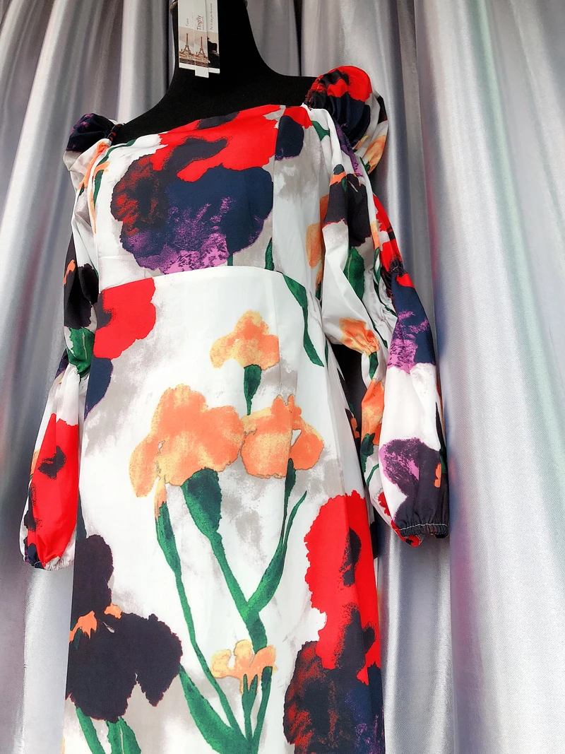 Женское винтажное платье-миди Tingfly элегантное богемное платье с цветочным