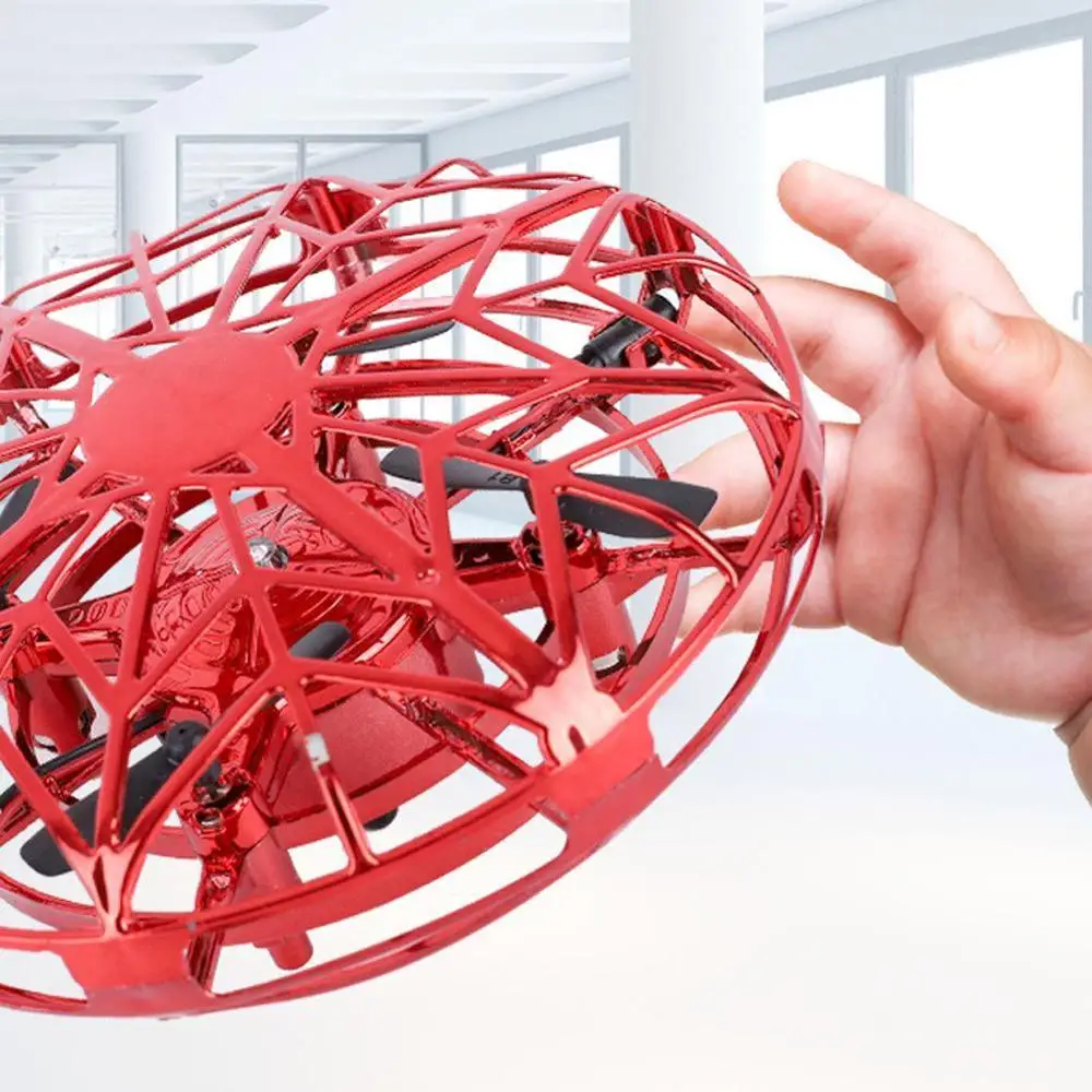 BLUE UFO Flight Simulator Self Avoidance Hand Operated Drone Rc Remote Control Racing Multidirectional Aircraft Induction Toy |