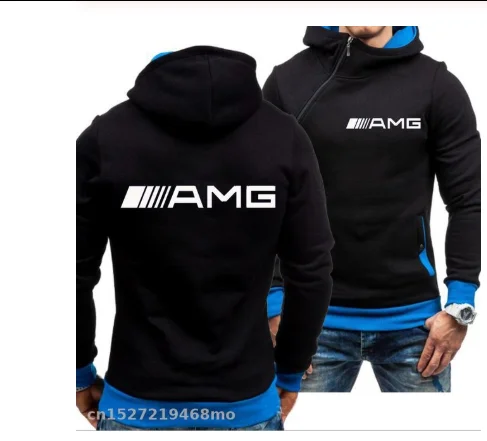 Новинка erkek spor Рахат толстовки AMG logosu tişörtü moda Инс kazak yan fermuar yarış binmek dış giyim xz |