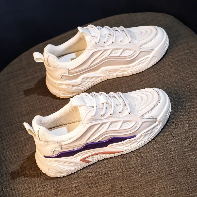 

Маленькие белые туфли, Новинка лета 2021, тонкие туфли Joker, дышащая повседневная обувь на платформе для увеличения роста, ins tide