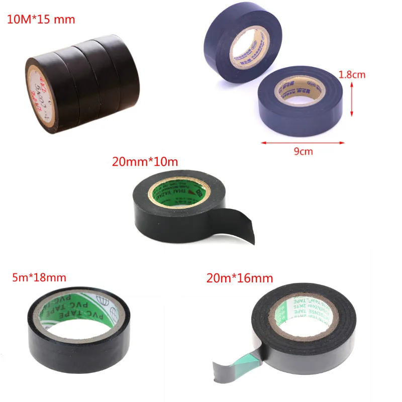

1 Roll Black PVC Electrical Tape Flame Retardent Insulation Adhesive Tape Electrical Insulation Tape DIY Electrical Tools