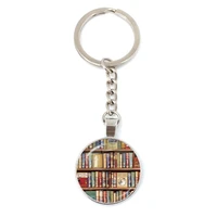 2021 nostalgic books photo keychain books lovers key ring jewelry librarian gift writer student teacher book nerd memorial gift