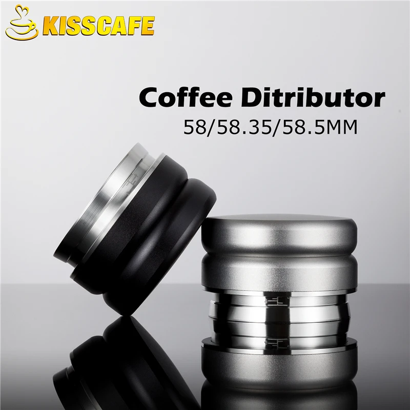 58/58.35/58.5mm Espresso Coffee Tamper Distributor Stainless Steel Powder Hammer Leveler Tool For Barista Kitchen Accessories