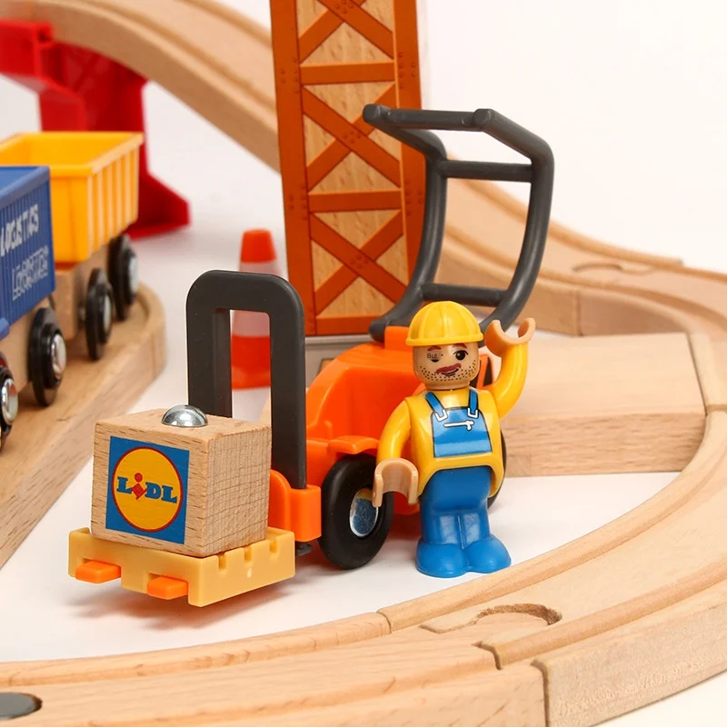 Бесплатная доставка деревянный поезд трек набор игрушки Дети собранные