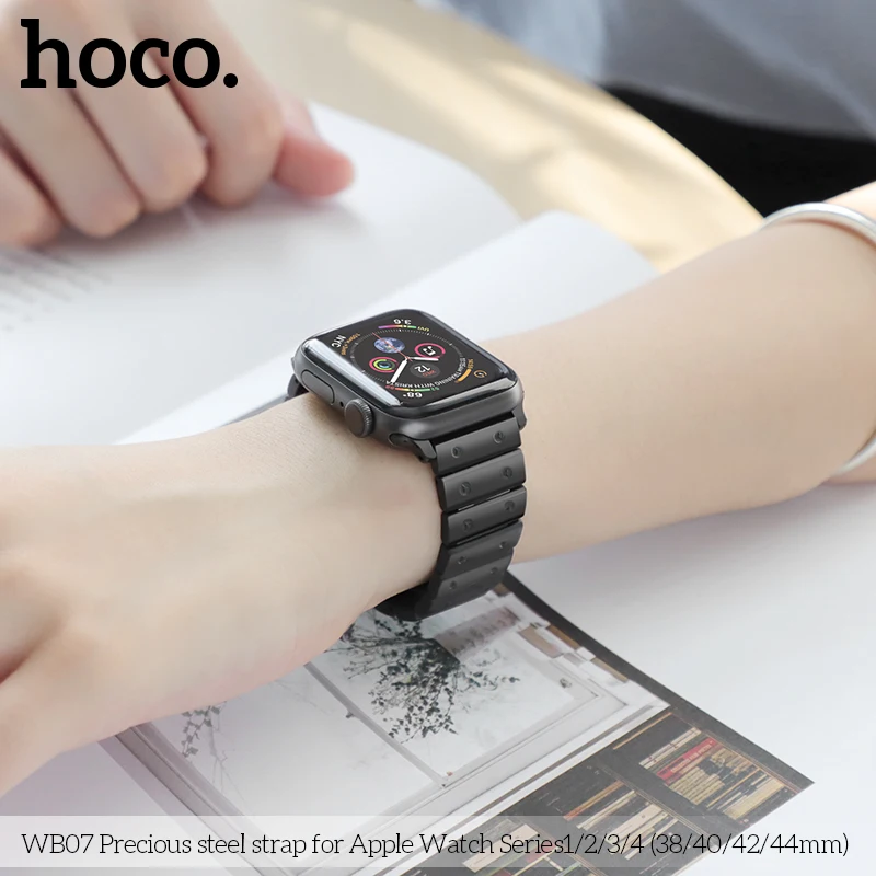 HOCO 22 мм браслет стальной ремешок для iwatch 4 полосы 44 мм 42 мм 38 мм аксессуары для часов Correa для Pulseira Apple Watch Series 5 4 3