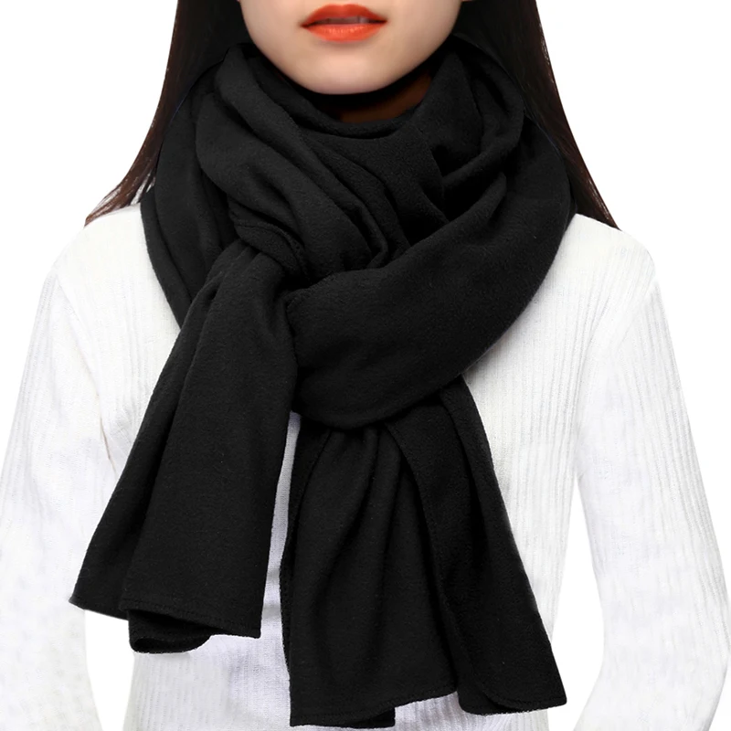 

Новый Модный Зимний толстый теплый большой шарф, шаль, женские шарфы, винтажный флисовый ветрозащитный однотонный натуральный шарф-шаль, ша...
