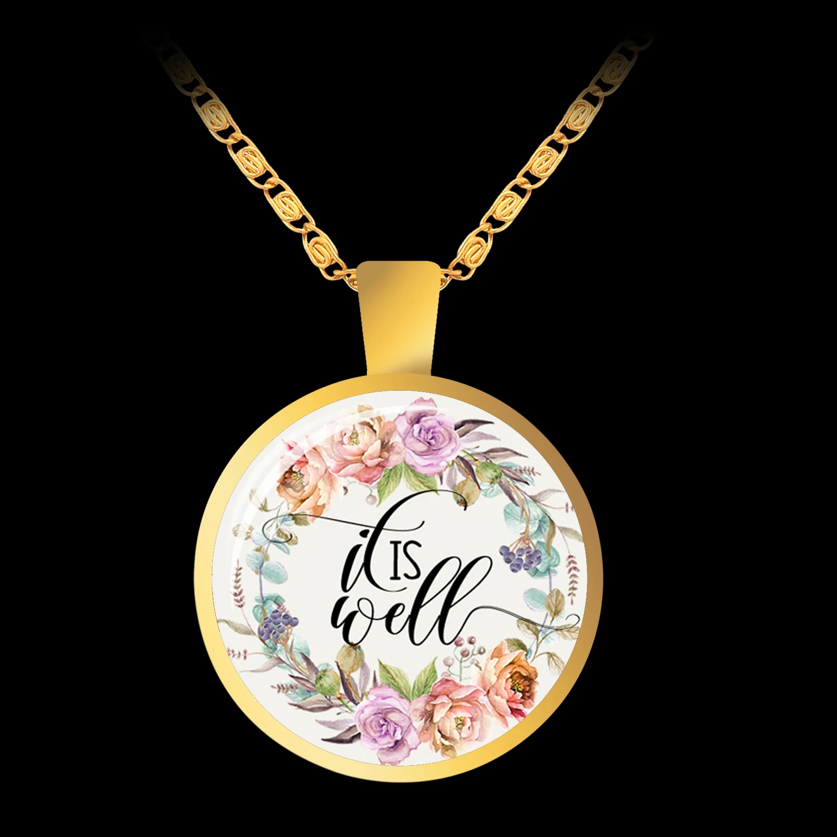 Это хорошо Библейские стихи цитата письмо ожерелье стеклянный купол подвеска