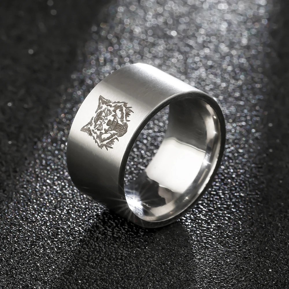 Широкий 12 мм кольцо из нержавеющей стали 316L для мужчин и женщин титановая сталь