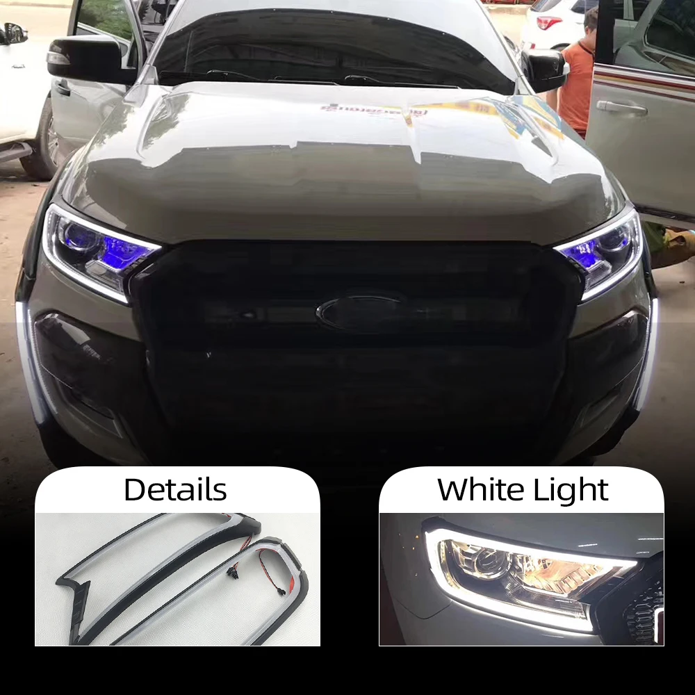 Автомобильная проблесковая 2 шт. для Ford ranger/Everest 2015 2016 2017 2018 светильник лоб