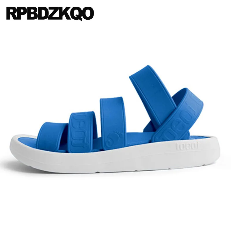 Сандалии гладиаторы мужские с открытым носком босоножки из резины сланцы обувь в