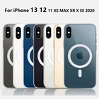 Прозрачный Магнитный чехол Macsafe для iPhone 13, 12, 11 Pro, Max Mini, XR, X, XS, SE 2020, 8 Plus, чехол Magsafing, прозрачная Магнитная задняя крышка