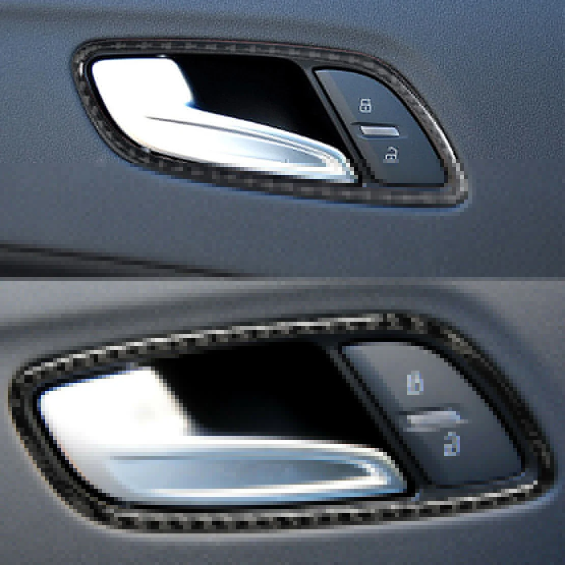 

Carbon Fiber Door Handle Bowl Frame Cover Trim Moulding Fit for Audi TT TTRS 2008 2009 2010 2011 2012 2013 2014