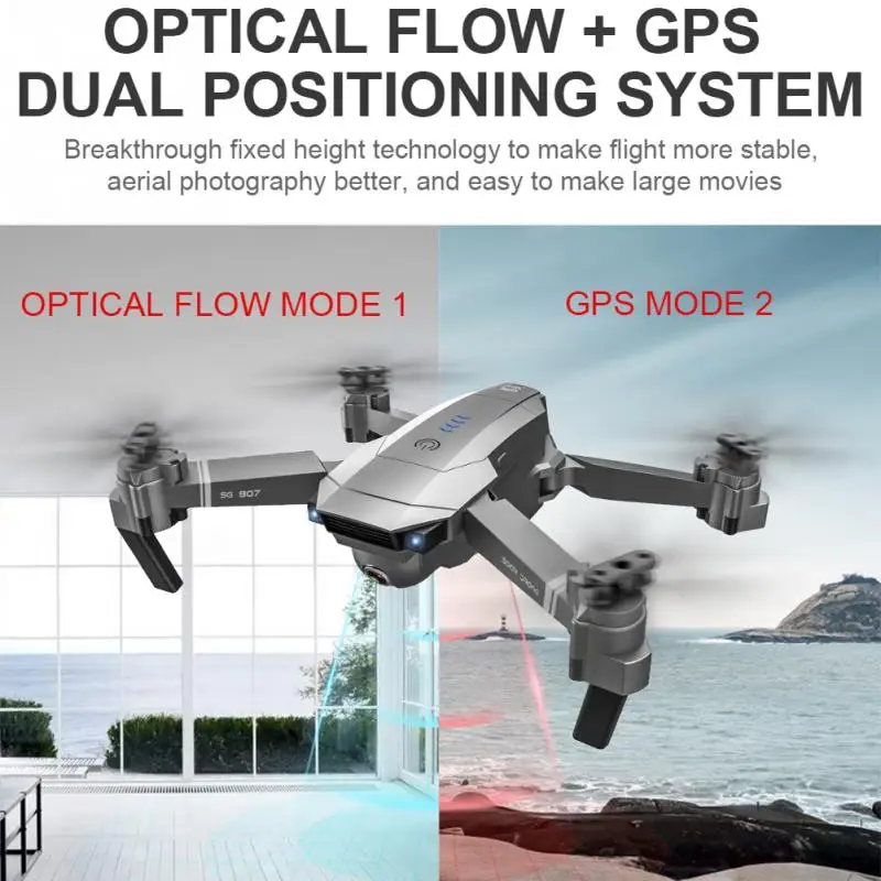 SG907 Квадрокоптер GPS Дрон с 4K HD двойной камерой широкоугольный анти-встряхивание
