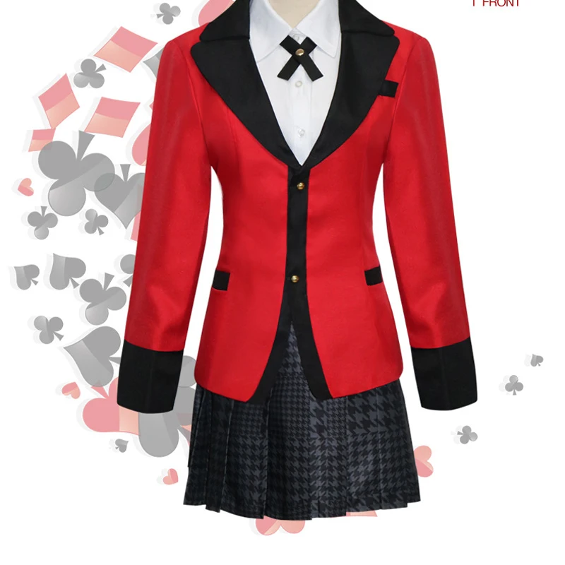 Костюмы для косплея аниме Kakegurui Yumeko Jabami японские школьные униформы JK полный