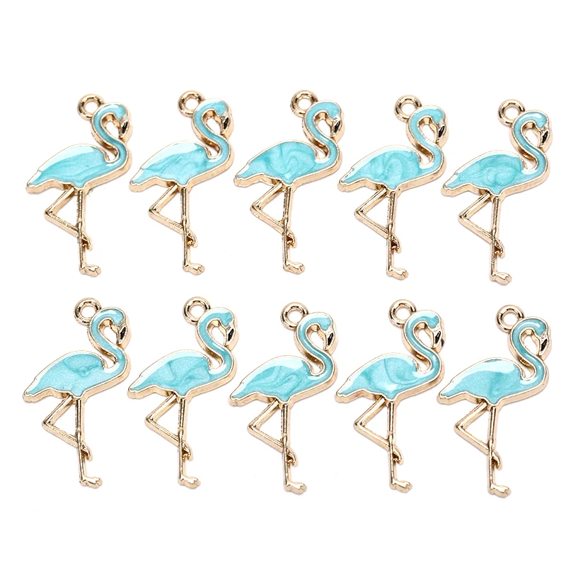 10 шт. сплав эмаль капля масло Красный Розовый Лебедь Кулон DIY ожерелье результаты
