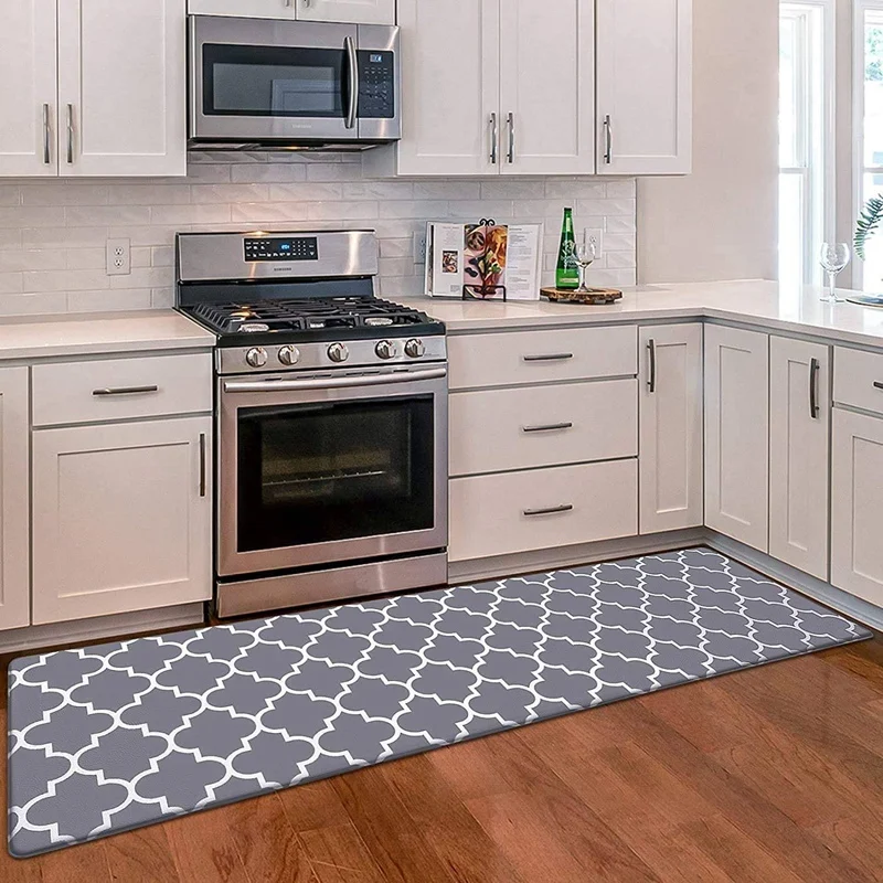 

AU -Kitchen Mat Cushioning Anti-Fatigue Kitchen Carpet Non-Slip Waterproof Kitchen Mat Suitable for Home Kitchen Floor