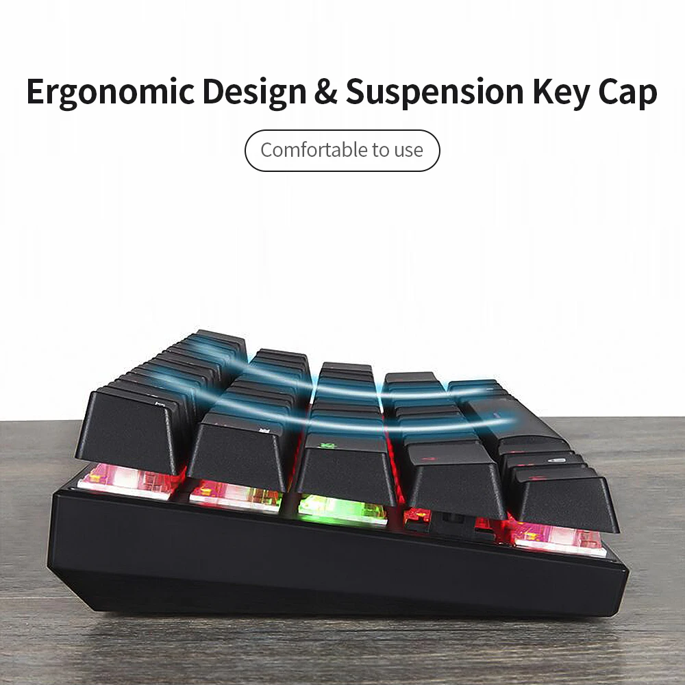 Проводная игровая клавиатура Motospeed CK62 с RGB подсветкой 61 клавиша|Клавиатуры| |