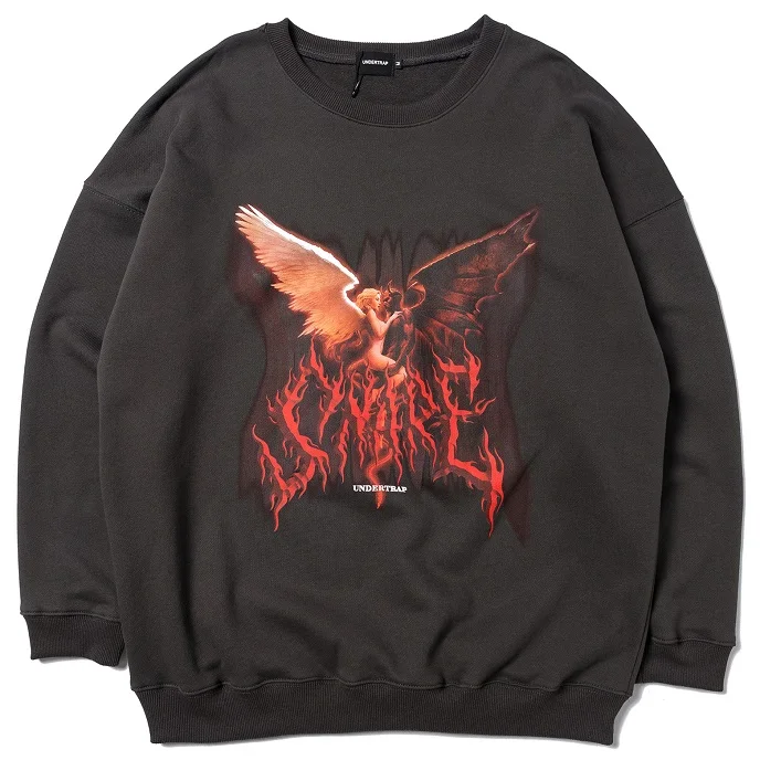 Flame Angel Demon флисовая Толстовка для мужчин 2020 темно Harajuku с длинным рукавом модный