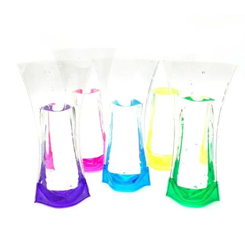 Складная ваза для цветов Прозрачный цветочный горшок дома свадьбы вечеринки