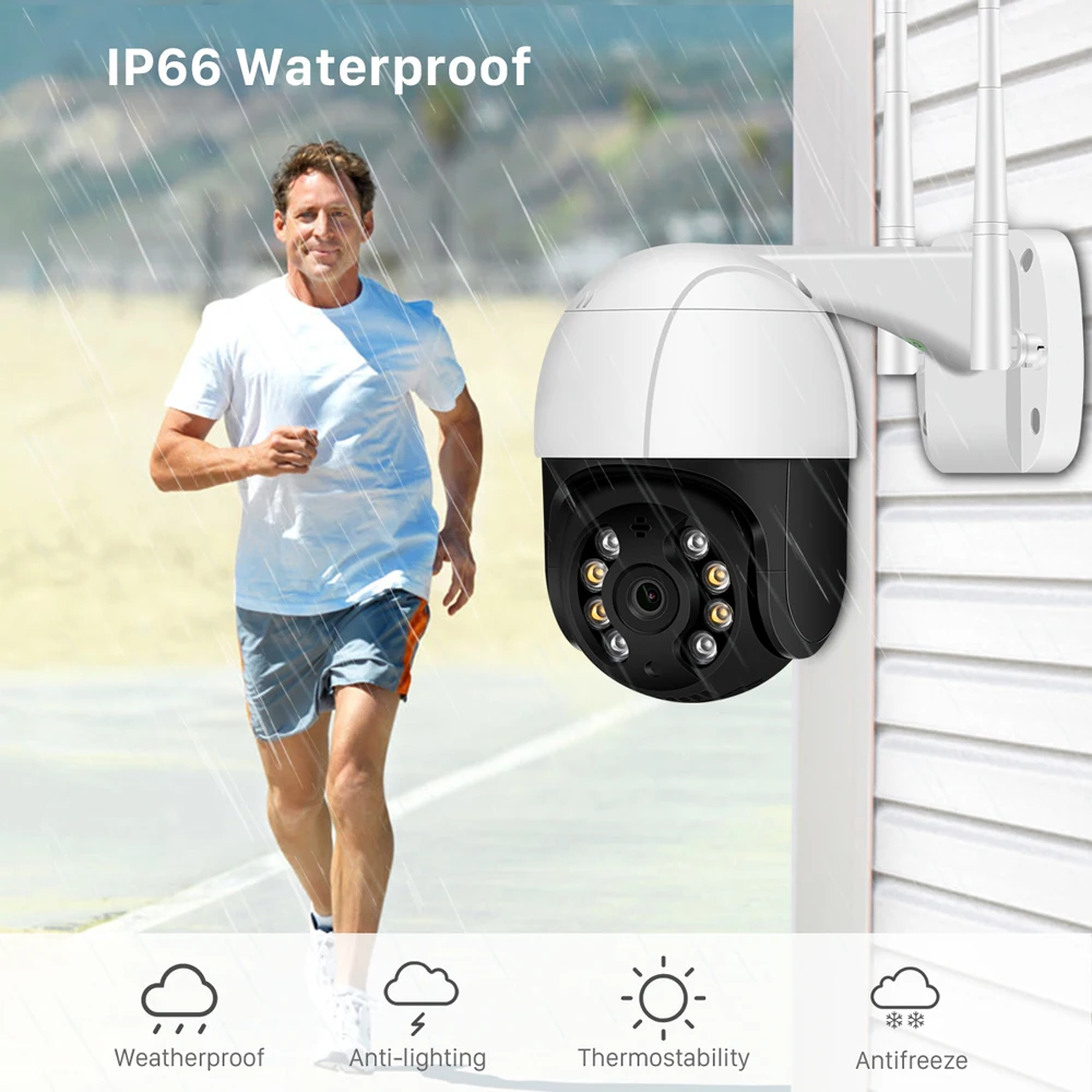 Камера ANBIIX H.265 PTZ Wi Fi IP 1080P скоростная купольная AI камера беспроводная ONVIF аудио для