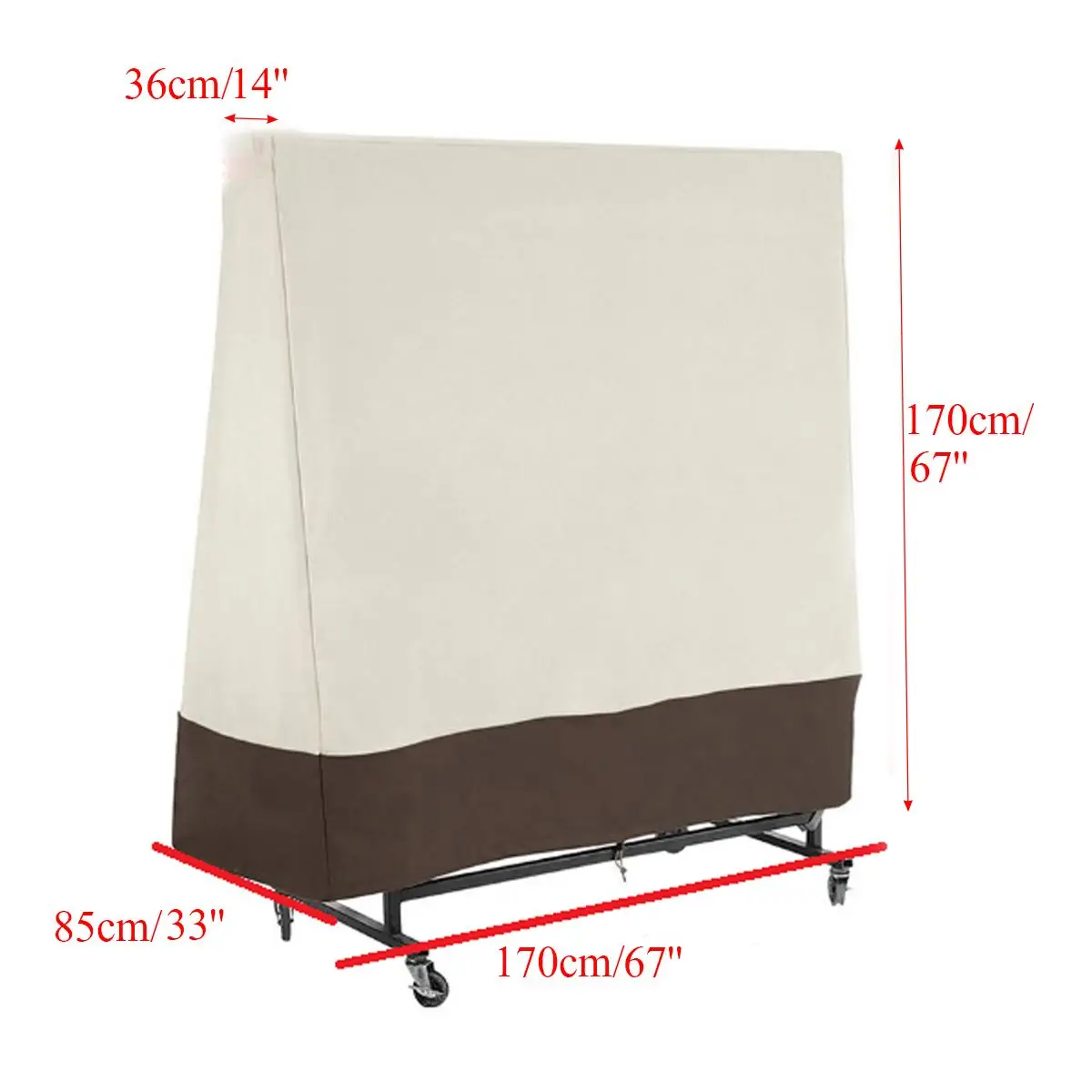

300D Waterproof Dustproof Ping Pong Table Cover Storage Cover Protection Table Tennis Sheet Furniture Case for Indoor Outdoor