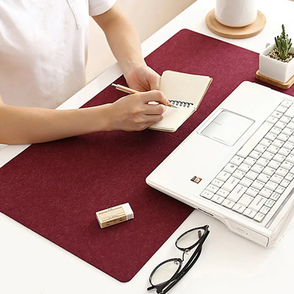 

Multi-Functional Mouse Pad Large Felt Black Gaming Mouse Pad Office Desk Laptop Keyboard Mat 63.5 x 32.5cm коврик для мышки