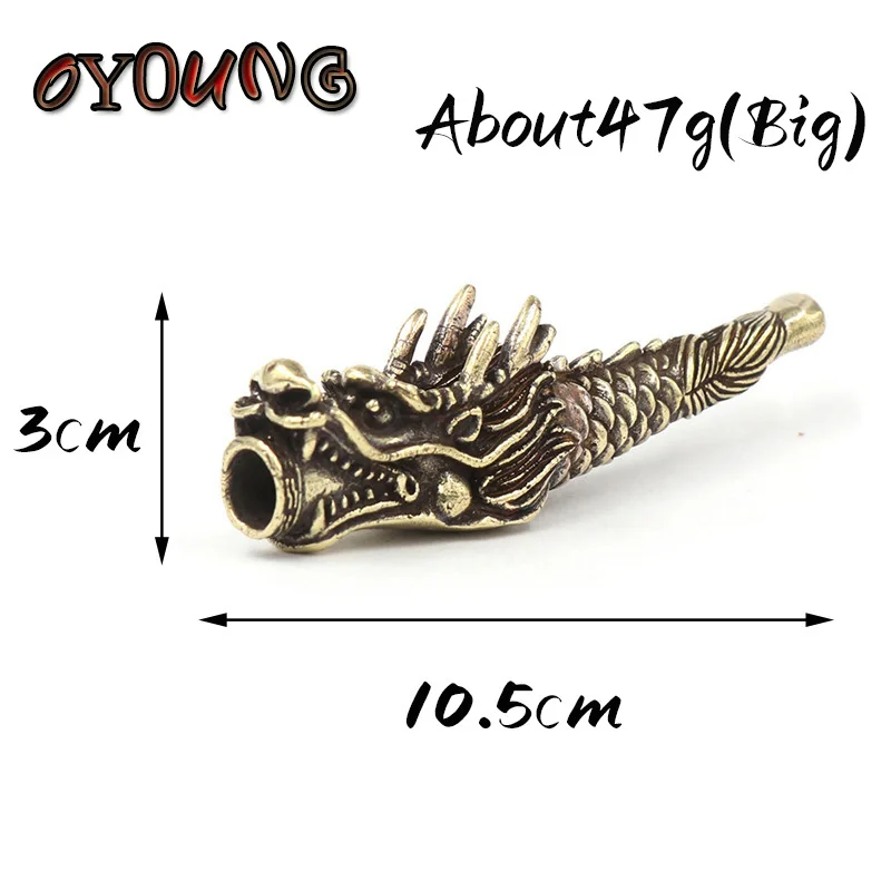 Винтажный латунный фильтр с головой дракона табачная трубка китайский