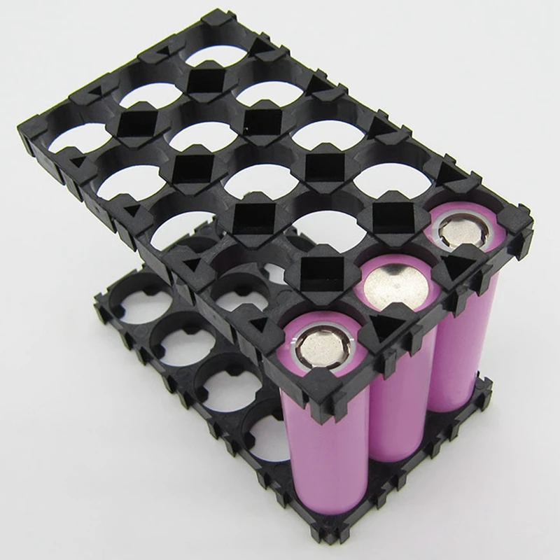 

22 Pieces of 18650 Lithium Battery Holder Plastic Holder 3X5 Lithium Battery Holder for DIY Battery Storage