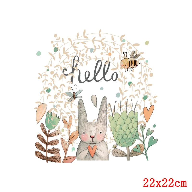 Prajna нашивки с изображением кролика термоклейкие переводки героев мультфильмов