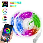 Светодиодные ленты Govee с Bluetooth-контроллером, гибкая декоративная подсветильник ка RGB 5050, ночник, светящаяся лента