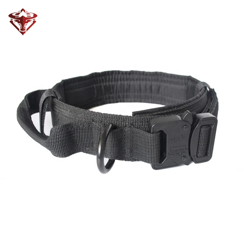 

Nylon Pet Leash Tactical Dog Collar for Military Training with Control Handle