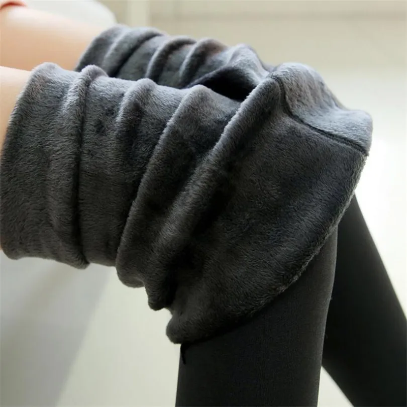 K018 Thick Gray YRRETY, тренд, вязанные, горячая Распродажа, повседневные, зимние, новые, высокие, эластичные, утолщенные, женские леггинсы, теплые штаны, обтягивающие штаны для женщин - Цвет: K018 Thick Gray